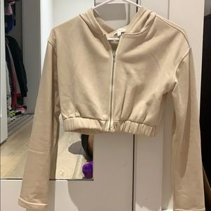 Dolls kill cropped zip up